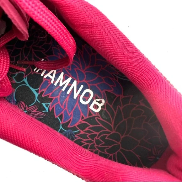 NO BULL Super Fabric Sneakers 9.5 Womens Lace up Mens 8 Bright Red Pink - Picture 11 of 12